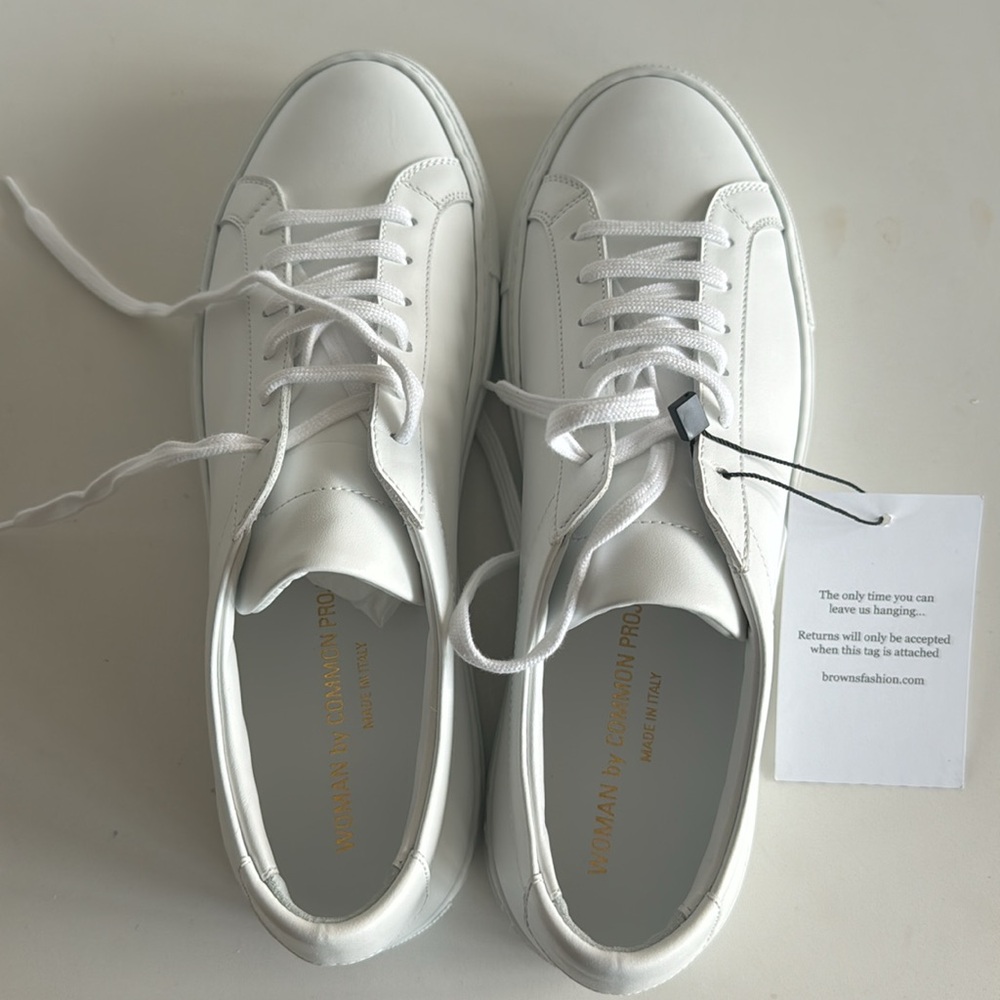 NEW Common Projects Original Achilles Leather Low Top Sneaker in White